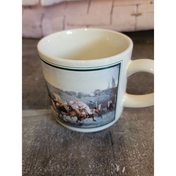 Ceramic horse Hound hunt mug cup decor - Picture 6 of 6